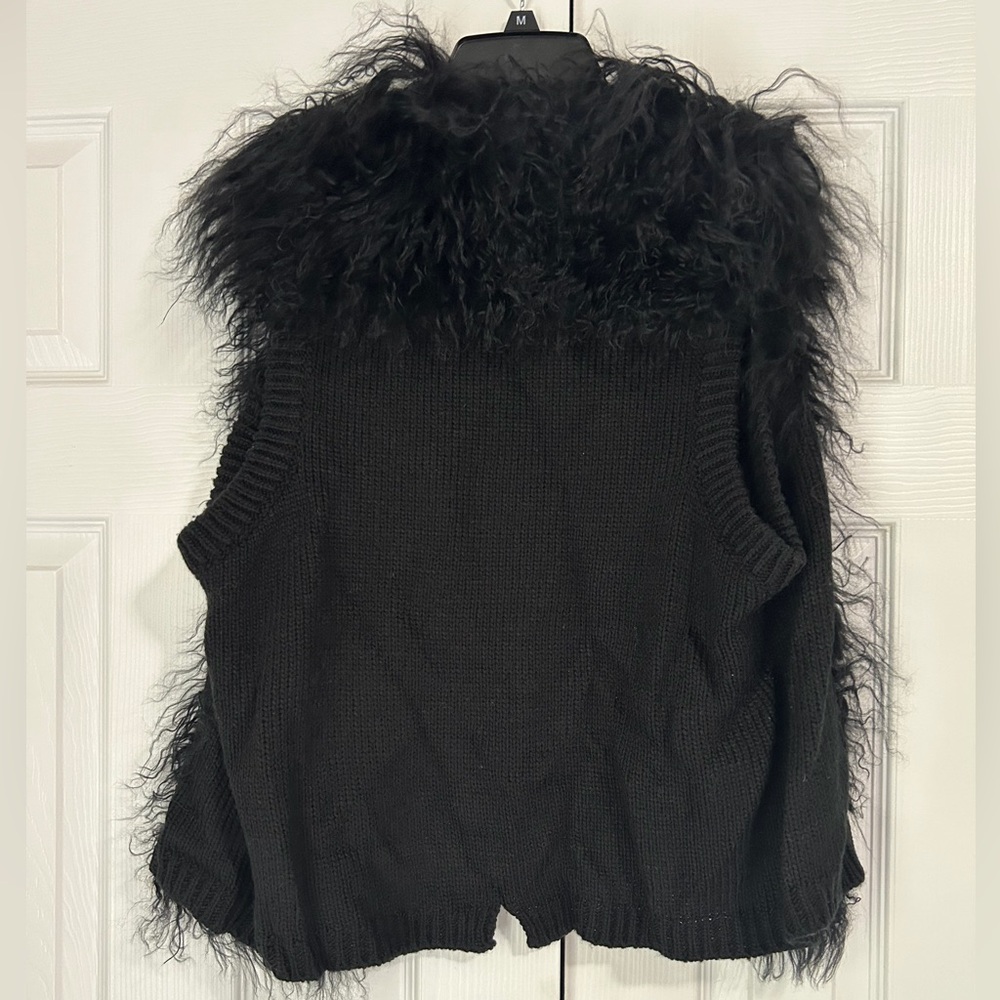 Alberto Makali Black Fur Vest - Picture 3 of 3